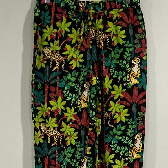 PrintFresh Big Cat Energy Long Sleep Set Pajamas Queen Of The Jungle Boho S Cats - Picture 4 of 8